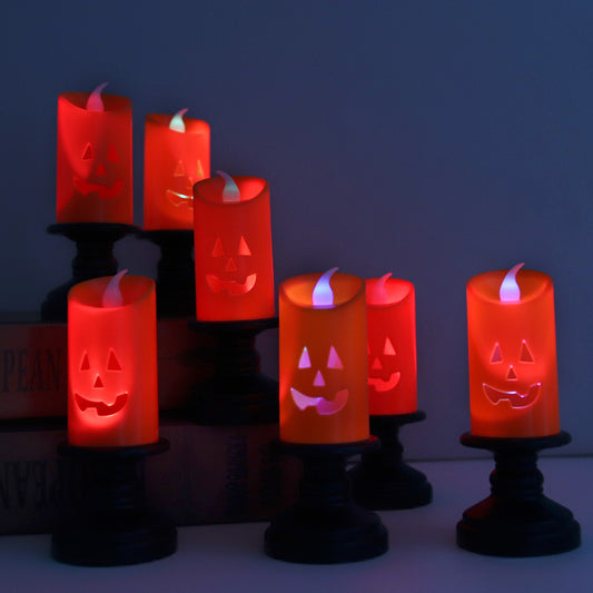 Candelabro de mesa colorido con luz LED para Halloween