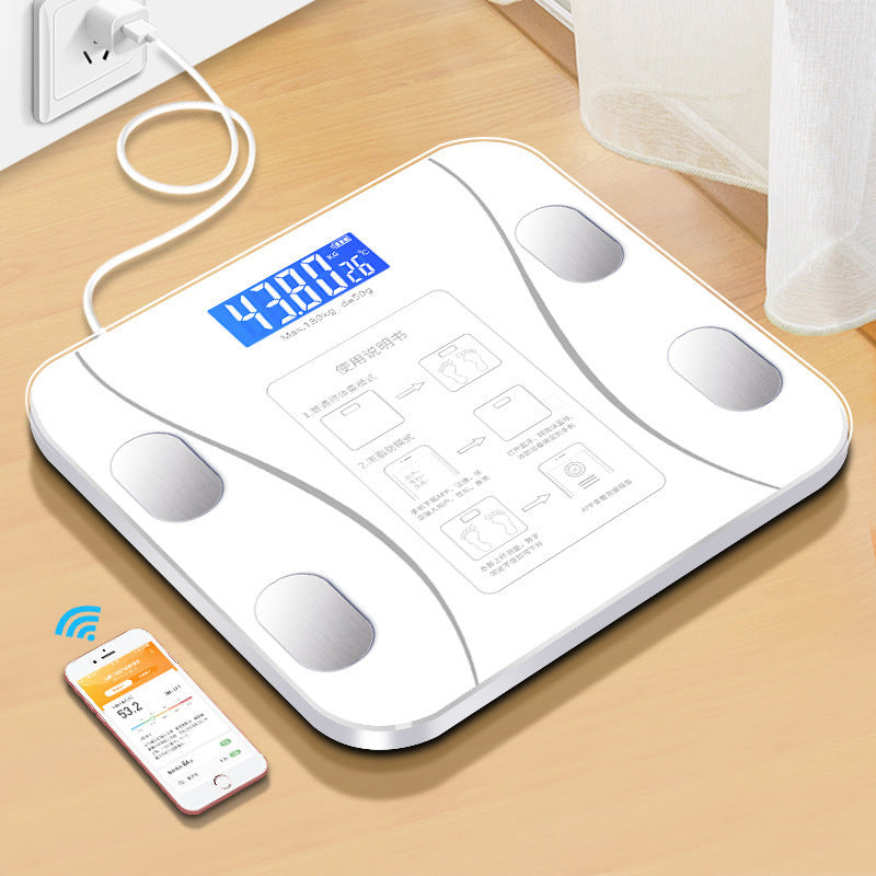 Battery or USB Rechargeable Weight Scale Body Fat Healthy Body