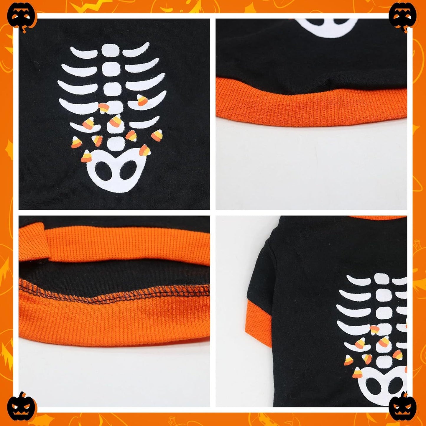 Oblečení pro psy, kočičí trička, halloweenský kostým psí kostry, štěně