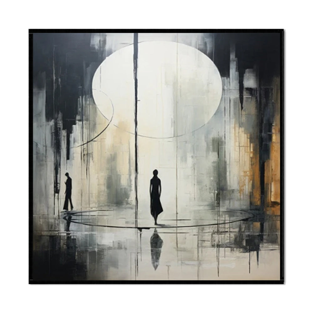 Handmade Oil Painting Canvas Wall Art Decoration Black And White Abstract