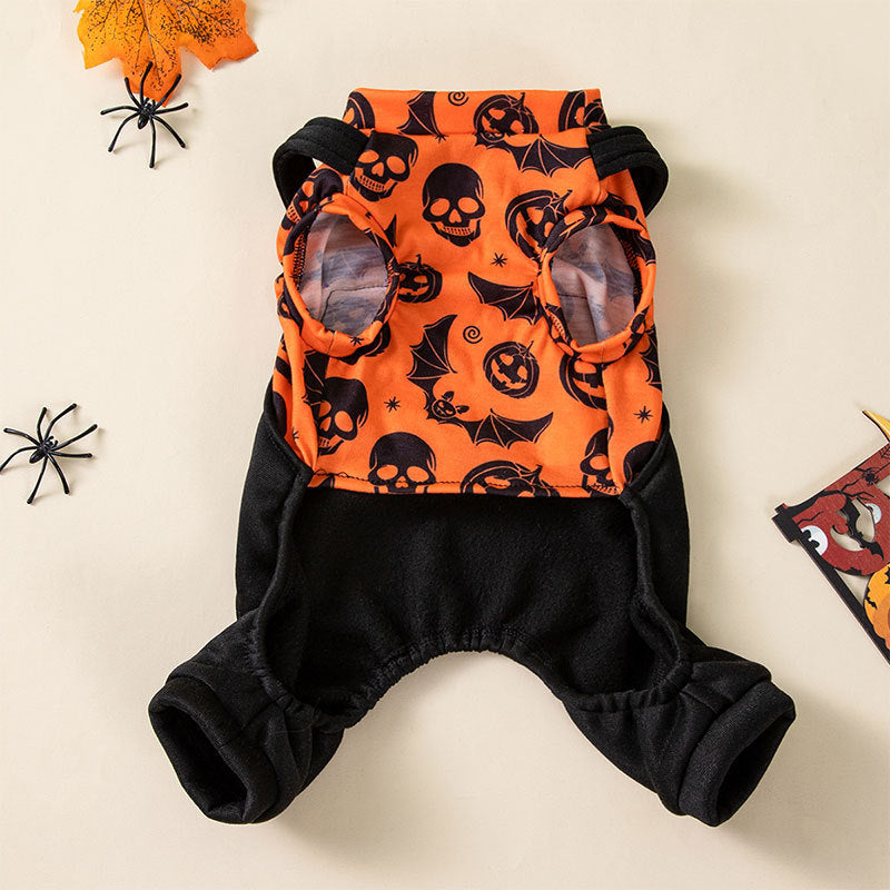 Disfraz de perro con estampado creativo para fiesta de Halloween