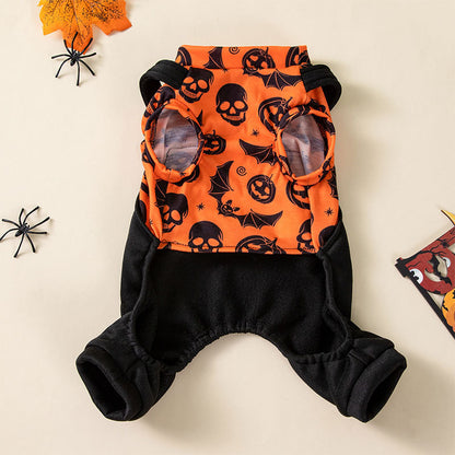 Disfraz de perro con estampado creativo para fiesta de Halloween