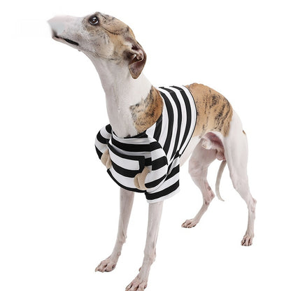 Psí halloweenský kostým pro domácí mazlíčky, pruhované vtipné oblečení