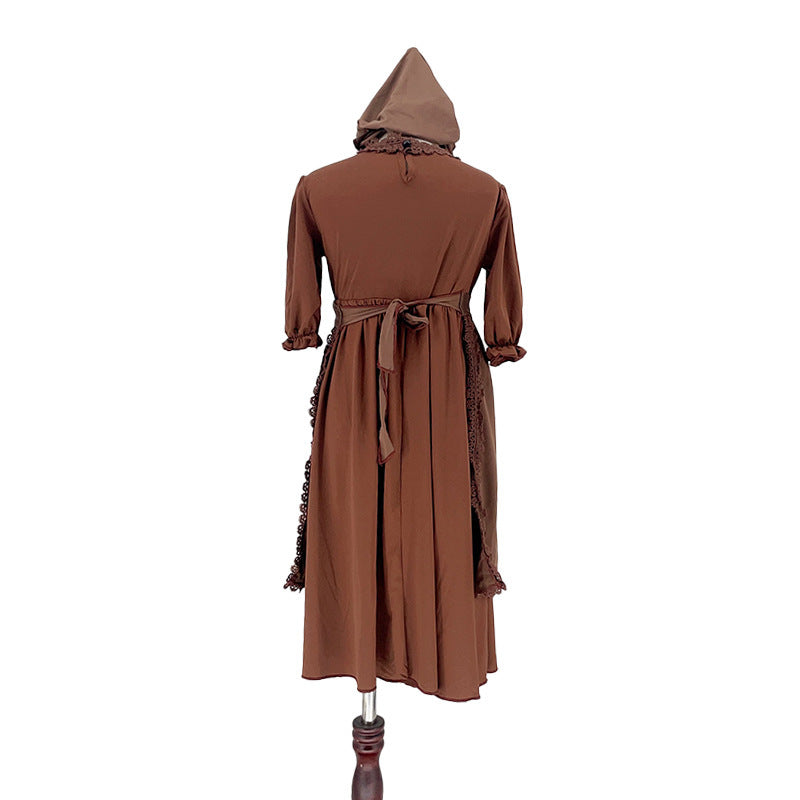 Disfraz de civil medieval para niños, colonia europea, ropa de cosplay pobre